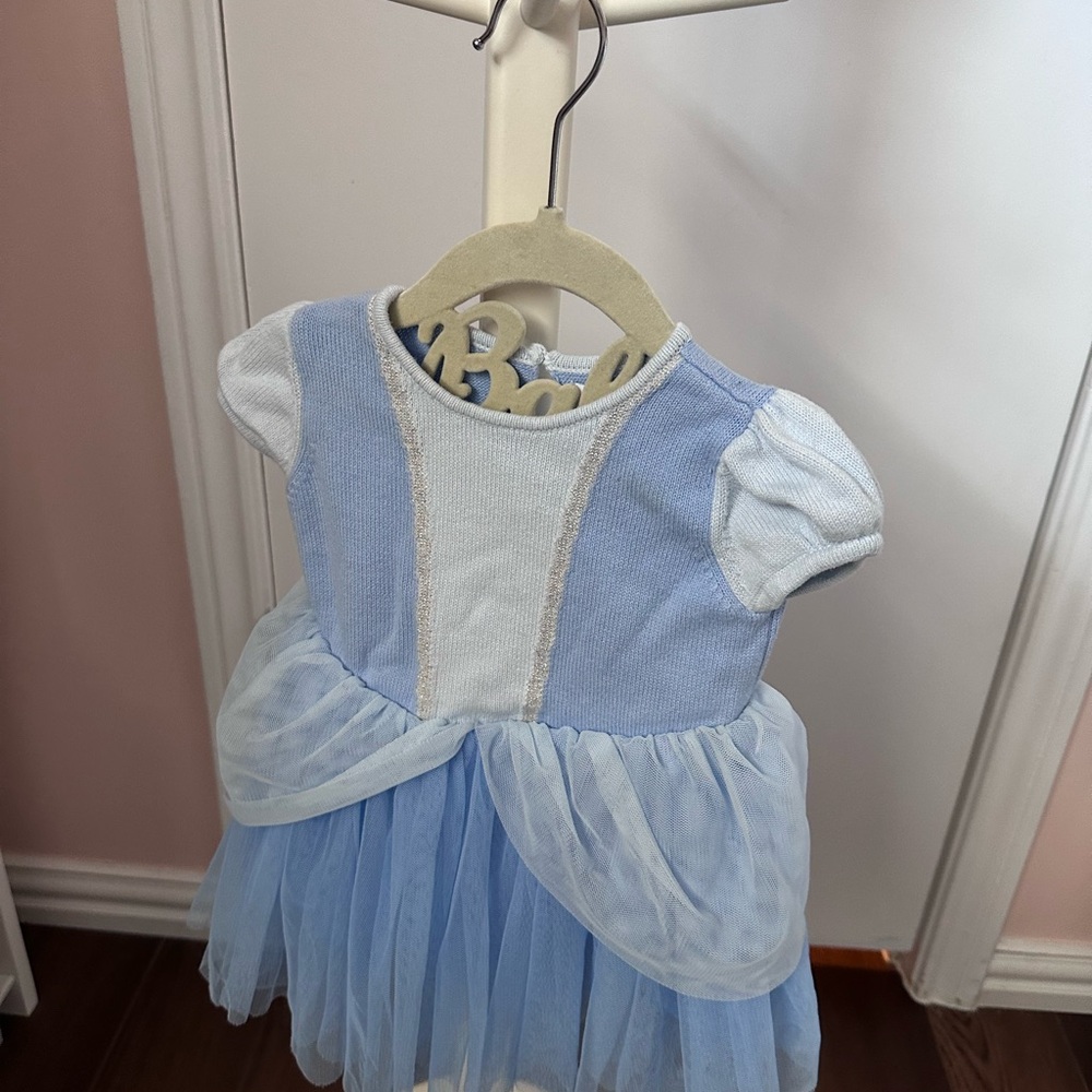 Gap x Disney Baby Cinderella Blue and White Kids Costume Dress